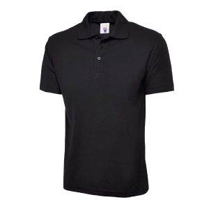 Black team polo shirt